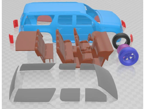 Cadillac Escalade ESV 2010 Printable Car 3D Print Model