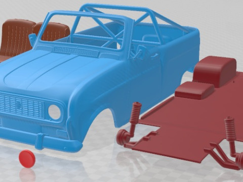 Renault 4 F4 1974 Safari Printable Car 3D 打印模型