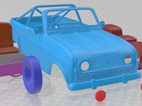 Автомобиль для печати Renault 4 F4 1974 Safari 3D Принт Модель