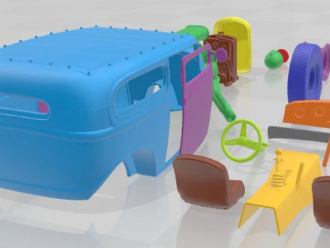Tudor 1929 Hot Rod Printable Car 3D Print Model