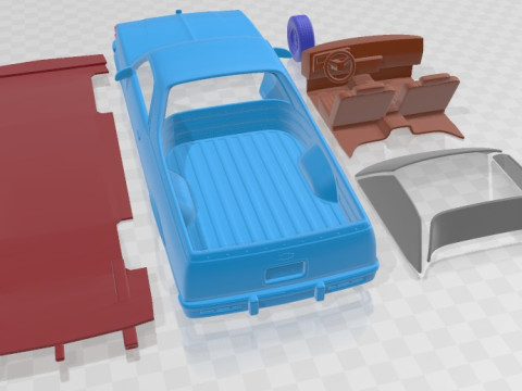 Chevrolet El Camino 1982 Printable Car 3D Print Model