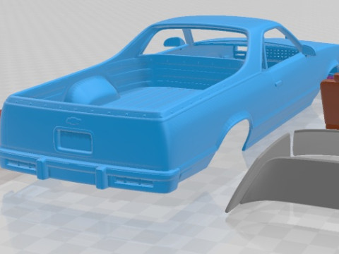 Chevrolet El Camino 1982 Printable Car 3D Print Model