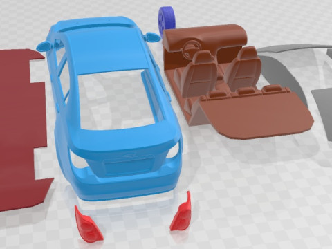 Chevrolet Aveo Sonic Sedan 2012 Printable Car 3D Print Model