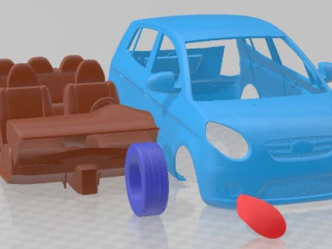 Kia Picanto 2009 Printable Car 3D Print Model