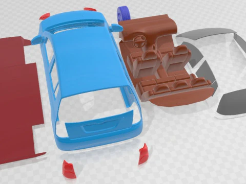 Kia Picanto 2009 Printable Car 3D Print Model