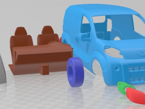 Peugeot Bipper 2008 Printable Car 3D 打印模型