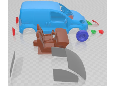Peugeot Bipper 2008 Printable Car 3D 打印模型