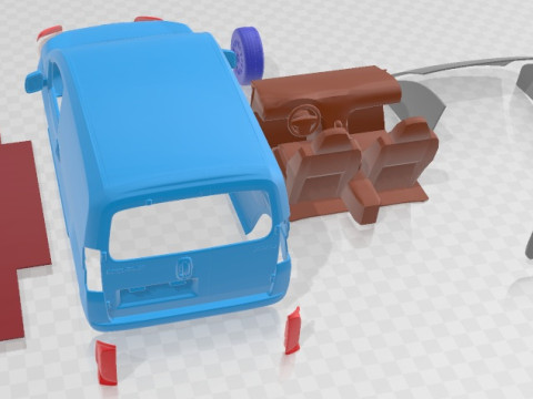 Peugeot Bipper 2008 Printable Car 3D 打印模型