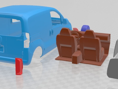 Peugeot Bipper 2008 Printable Car 3D 打印模型
