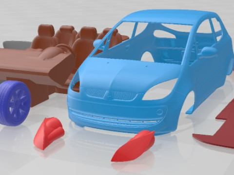 Mitsubishi Colt 3 2006 Printable Car 3D Druckmodell