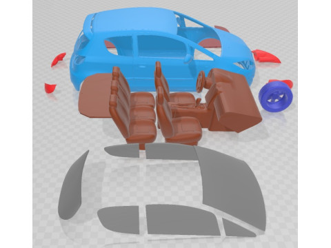 Mitsubishi Colt 3 2006 Printable Car 3D Baskı Modeli