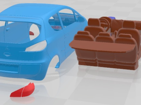 Mitsubishi Colt 3 2006 Printable Car 3D Baskı Modeli
