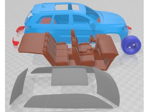 Jeep Grand Cherokee SRT 2014 Printable Car 3D 打印模型