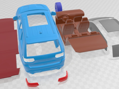 Jeep Grand Cherokee SRT 2014 Printable Car 3D 打印模型