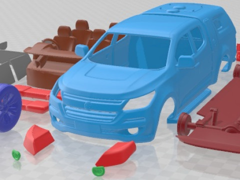 Holden Colorado SpaceCab Divisional Van 2018 V2 Printable Car 3D 打印模型