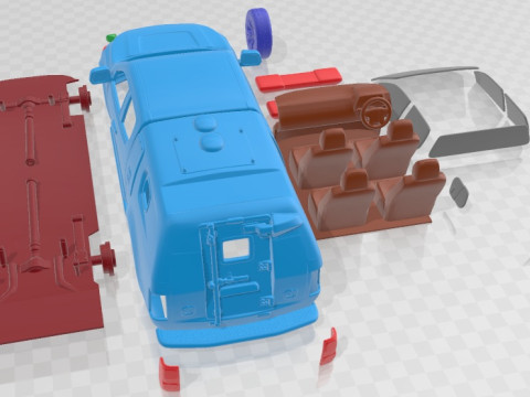 Holden Colorado SpaceCab Divisional Van 2018 V2 Printable Car 3D 프린트 모델