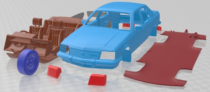 Holden Commodore VC 1980 V2 Printable Car Model Cetak 3D .c4d .max .obj .3ds .fbx .stl .blend 