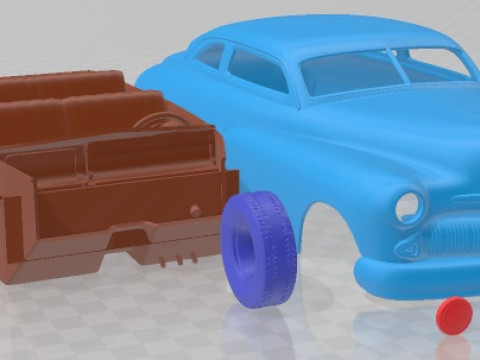 Mercury Coupe 1950 Custom Printable Car Modèles 3D en vedette