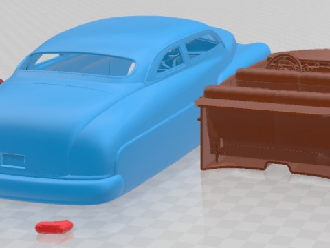 Mercury Coupe 1950 Custom Printable Car Modèles 3D en vedette