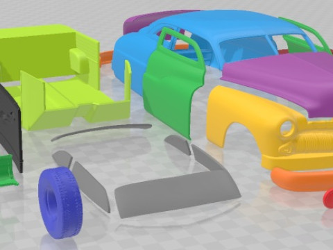 Mercury Coupe 1950 Custom Printable Car 3D 프린트 모델