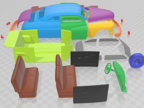 Mercury Coupe 1950 Custom Printable Car 3D 프린트 모델