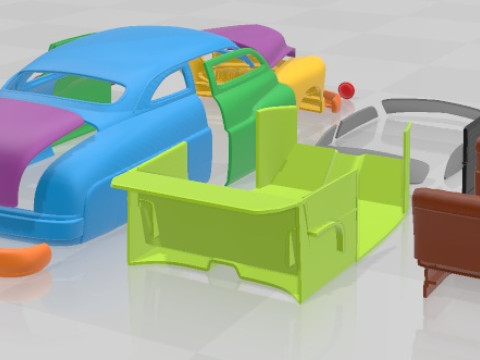 Mercury Coupe 1950 Custom Printable Car 3D 프린트 모델