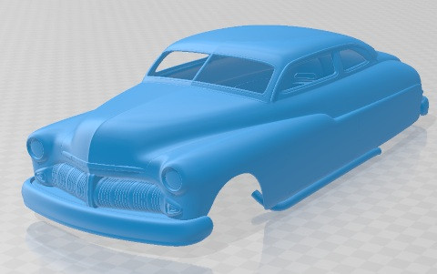 Mercury Coupe 1950 Custom Printable Body Car Model do druku 3D .c4d .max .obj .3ds .fbx .stl .blend 