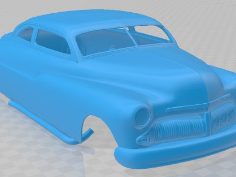 Mercury Coupe 1950 Custom Printable Body Car Model do druku 3D