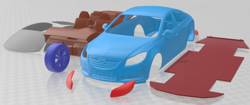 Opel Insignia 2009 Printable Car 3D Print Model .c4d .max .obj .3ds .fbx .stl .blend