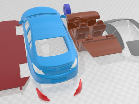 Opel Insignia 2009 Printable Car 3D Print Model