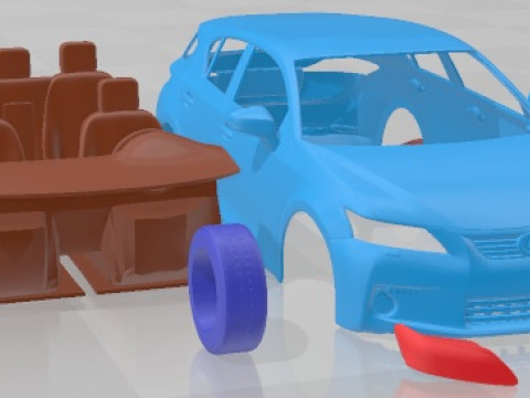 Lexus CT 200 H 2012 Printable Car 3D Print Model
