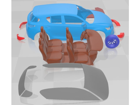 Lexus CT 200 H 2012 Printable Car 3D Print Model