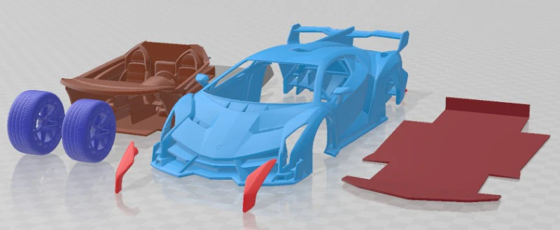 Veneno 2014 Printable Car 3D Print Model .c4d .max .obj .3ds .fbx .stl .blend 