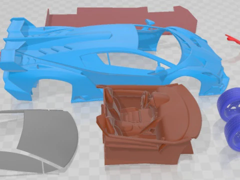 Veneno 2014 Printable Car 3D Print Model