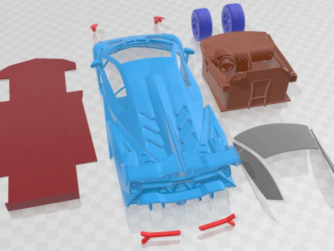 Veneno 2014 Printable Car 3D Print Model