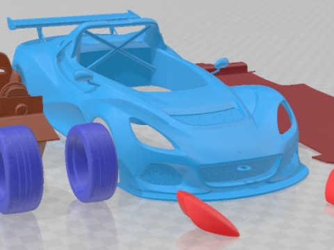 Распечатанный автомобиль Lotus 3 Eleven 2016 3D Принт Модель