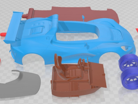 Распечатанный автомобиль Lotus 3 Eleven 2016 3D Принт Модель