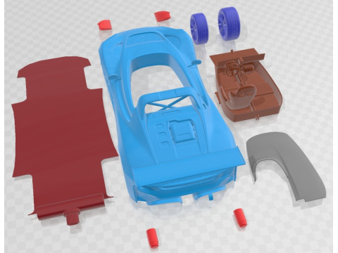 Распечатанный автомобиль Lotus 3 Eleven 2016 3D Принт Модель