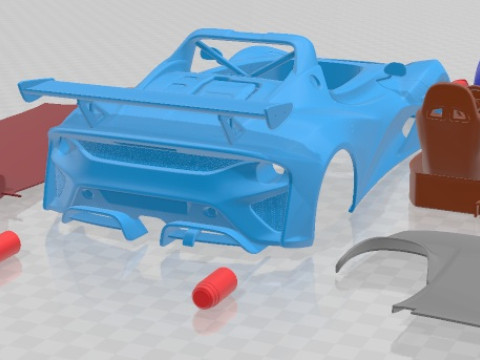 Распечатанный автомобиль Lotus 3 Eleven 2016 3D Принт Модель