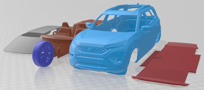 Tata Safari 2024 Printable Car 3D Print Model .c4d .max .obj .3ds .fbx .stl .blend 