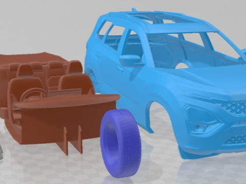 Tata Safari 2024 Printable Car 3D Print Model
