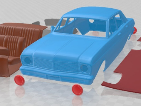 Falcon 1968 Printable Car in separate parts 3D Print Model