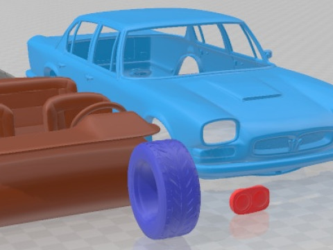 Maserati Quattroporte 1966 Printable Car 3D Print Model