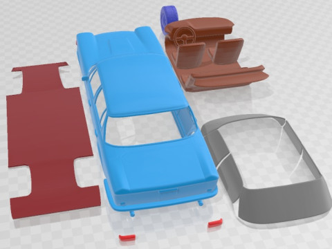 Maserati Quattroporte 1966 Printable Car 3D Print Model