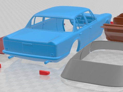 Maserati Quattroporte 1966 Printable Car 3D Print Model