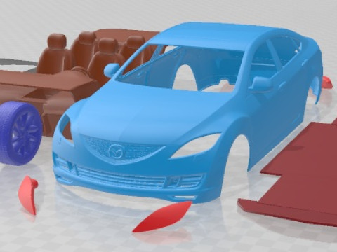 Mazda 6 2008 Printable Car 3Dプリントモデル