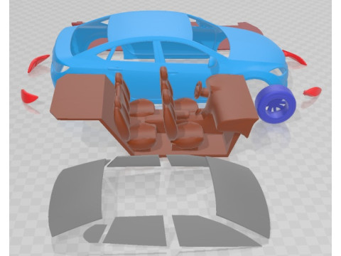 Mazda 6 2008 Yazdırılabilir Araba 3D Baskı Modeli