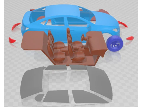 Mazda 6 2008 Printable Car 3D Print Model