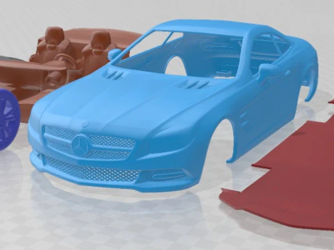 Mobil Cetak Mercedes Benz SL 2012 Model Cetak 3D