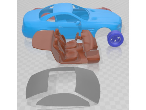 Mercedes Benz SL 2012 Printable Car 3D Print Model